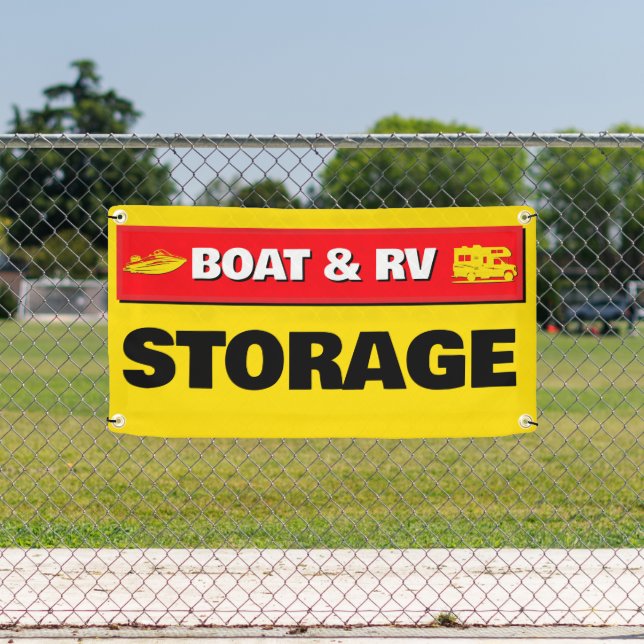 Boat And RV Storage Lot Space Available Outdoor Banner (Insitu)