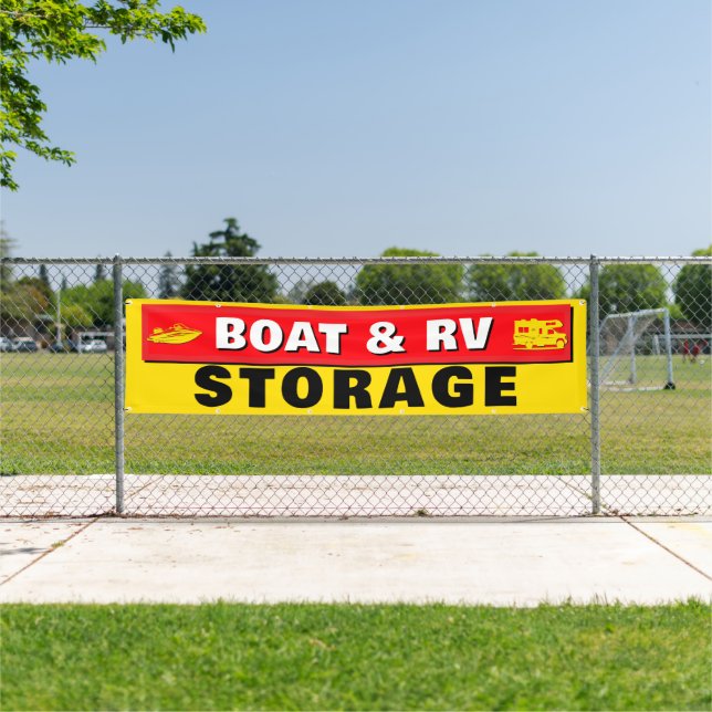 Boat And RV Storage Lot Space Available Outdoor Banner (Insitu)