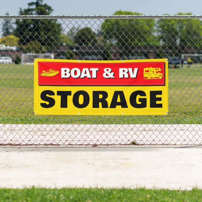 Boat And RV Storage Lot Space Available Outdoor Banner (Insitu)