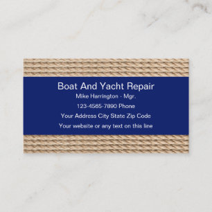 Boat And Yacht Repair Business Cards