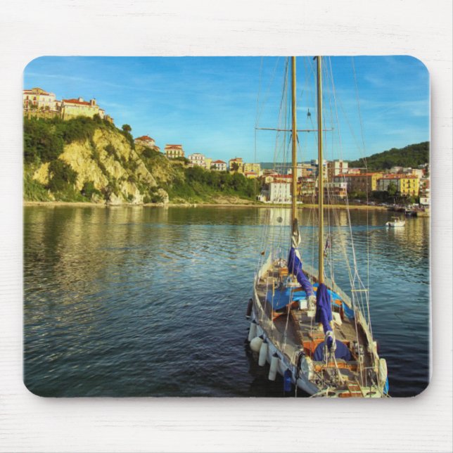 Boat Approaching Shore | Agropoli Mouse Mat (Front)