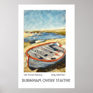 Boat at Burnham Overy Staithe Print or Poster