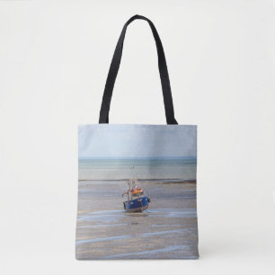Boat at low tide Tote Bag