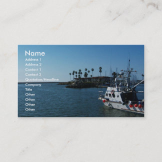 Boat at Oceanside, CA-Business cards