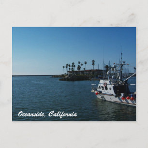 Boat at Oceanside, California Postcard