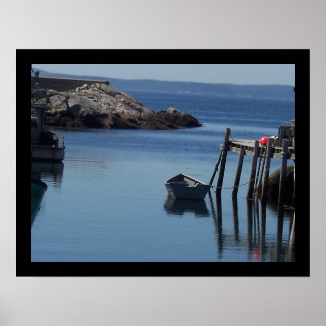 Boat at Peggy's Cove, Nova Scotia CA Poster (Front)