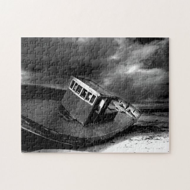 Boat at Rest on a Beach. Jigsaw Puzzle (Horizontal)