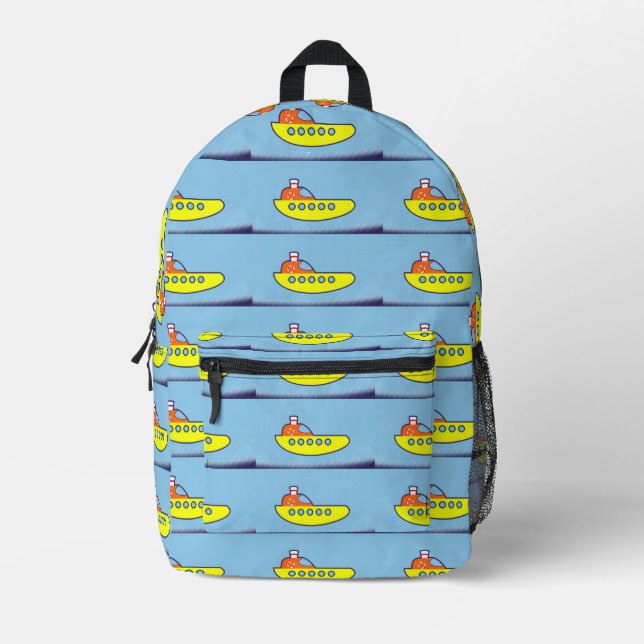 Boat at sea printed backpack (Front)