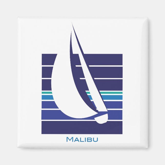 Boat Blues Square_Malibu magnet (Front)
