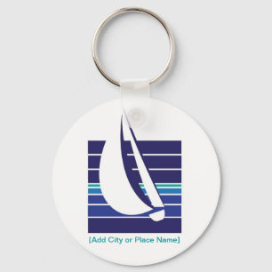 Boat Blues Square_Namedrop keychain