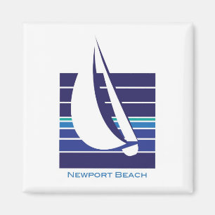 Boat Blues Square_Newport Beach magnet