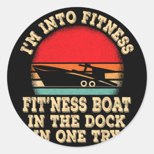 Boat Boating Captain Classic Round Sticker