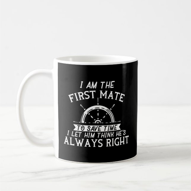 Boat Boating Captain Sailor First Mate Shipmaster Coffee Mug (Left)