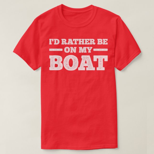 Boat Boating T-Shirt (Design Front)