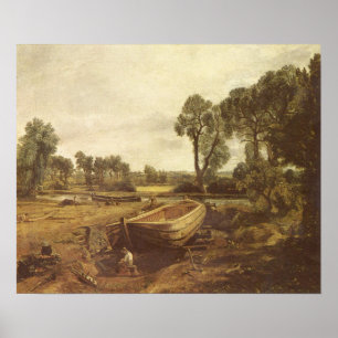 Boat-building near Flatford Mill, John Constable Poster