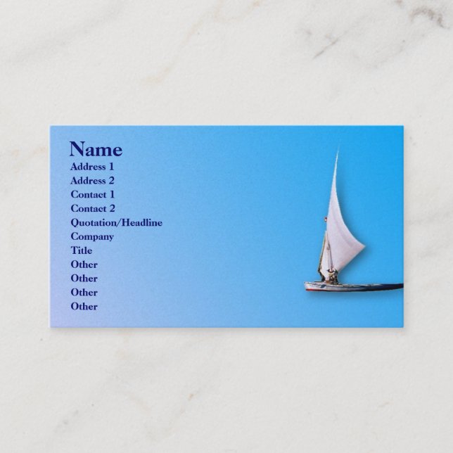 Boat Business Card (Front)