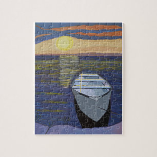 Boat by Shore Canvas Art  Jigsaw Puzzle