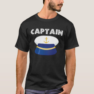 Boat Captain Clothing For Men  Boat Captains Hat T-Shirt