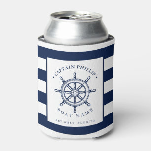 Boat Captain Custom Name Can Cooler