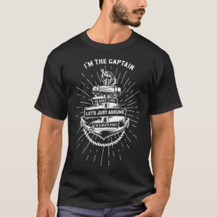 Boat Captain Design For Pontoon Boating & Docking T-Shirt