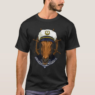 Boat Captain Horse Boat Boat Owners Sailor Horse T-Shirt