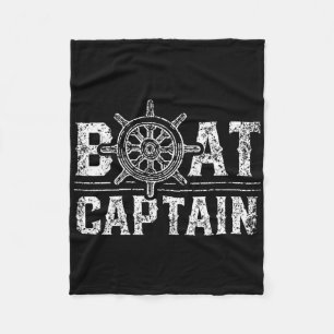 Boat Captain Lover Boat Owner Skipper Ship Fleece Blanket