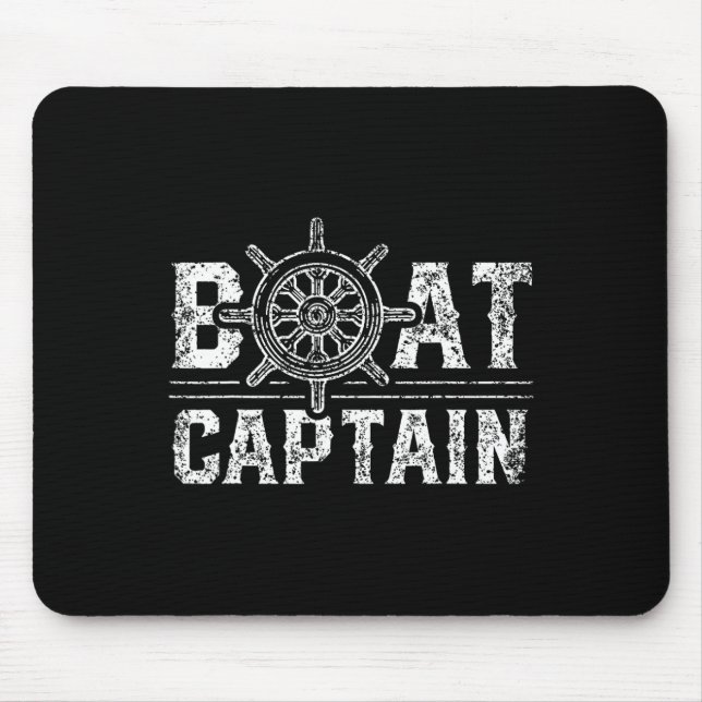 Boat Captain Lover Boat Owner Skipper Ship  Mouse Mat (Front)