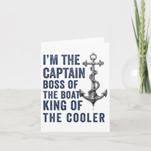 Boat Captain Men Women Funny Boating Sailing Ponto Card