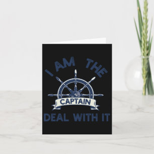 Boat Captain Men Women Funny Boating Sailing Ponto Card