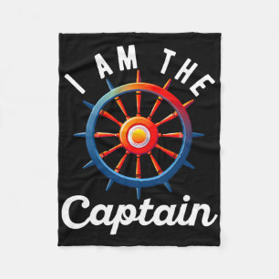 Boat Captain Men Women Funny Boating Sailing Ponto Fleece Blanket