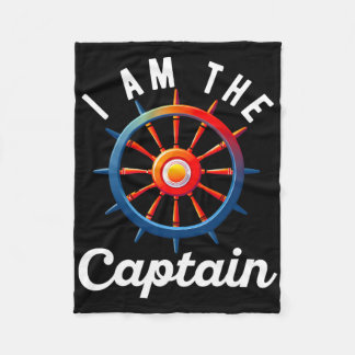 Boat Captain Men Women Funny Boating Sailing Ponto Fleece Blanket