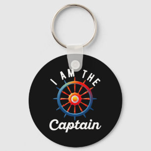 Boat Captain Men Women Funny Boating Sailing Ponto Key Ring