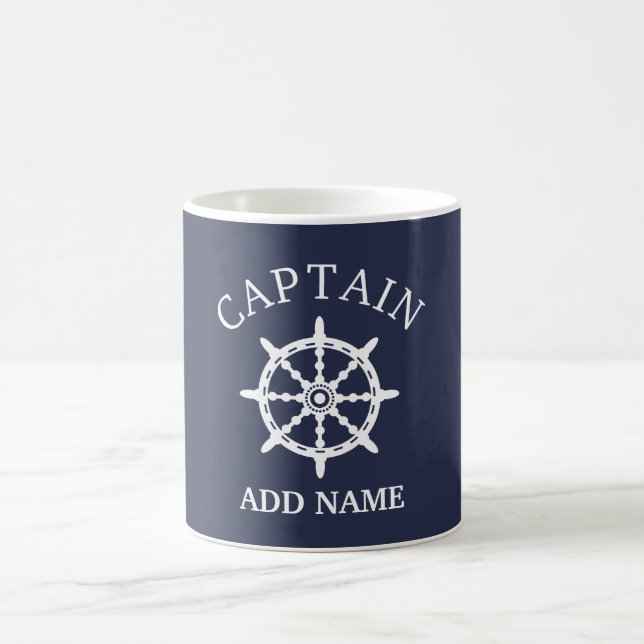 Boat Captain (Personalise Captain's Name) Coffee Mug (Center)