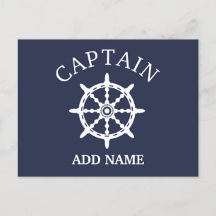 Boat Captain (Personalise Captain's Name) Postcard