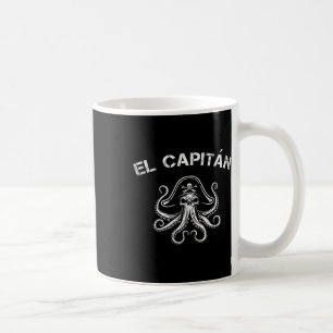Boat Captain Pontoon Octopus Pirate Nautical Men E Coffee Mug