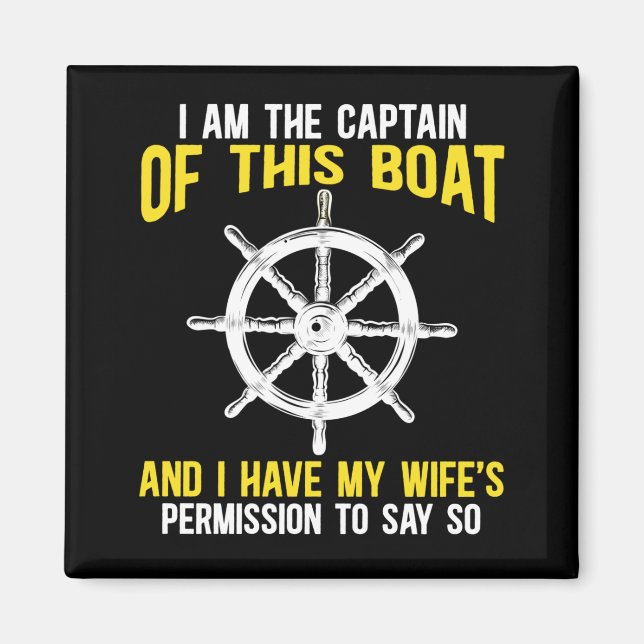 Boat Captain Sailing Skipper Boat Humour Magnet (Front)