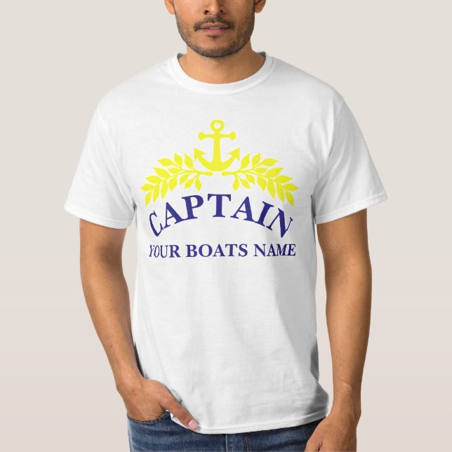 Boat captain ships anchor T-Shirt (Front)