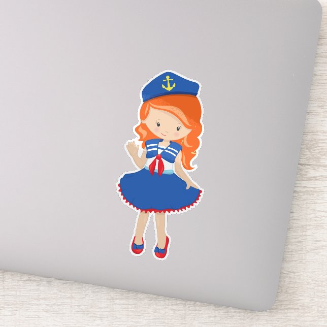 Boat Captain, Skipper, Orange Hair, Cute Girl (Detail)