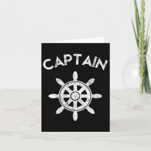 Boat Captain Wheel Sailboat Boating Sailor Gifts Card