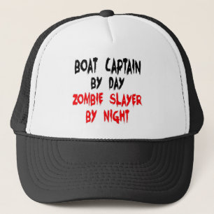 Boat Captain Zombie Slayer Trucker Hat