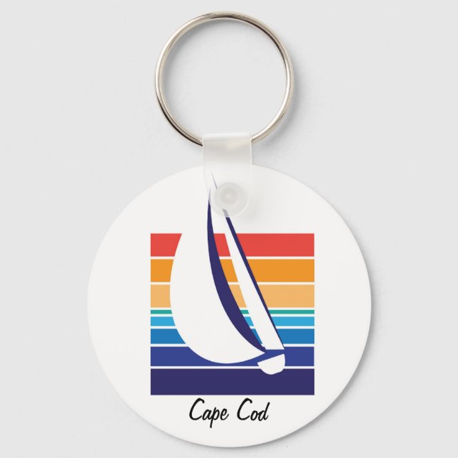 Boat Colour Square_Cape Cod keychain (Front)