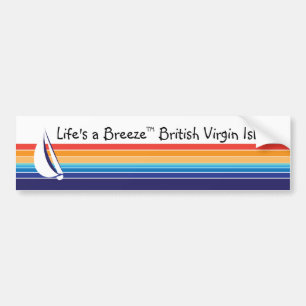 Boat Colour Square_Life's a Breeze™_BVI Bumper Sticker