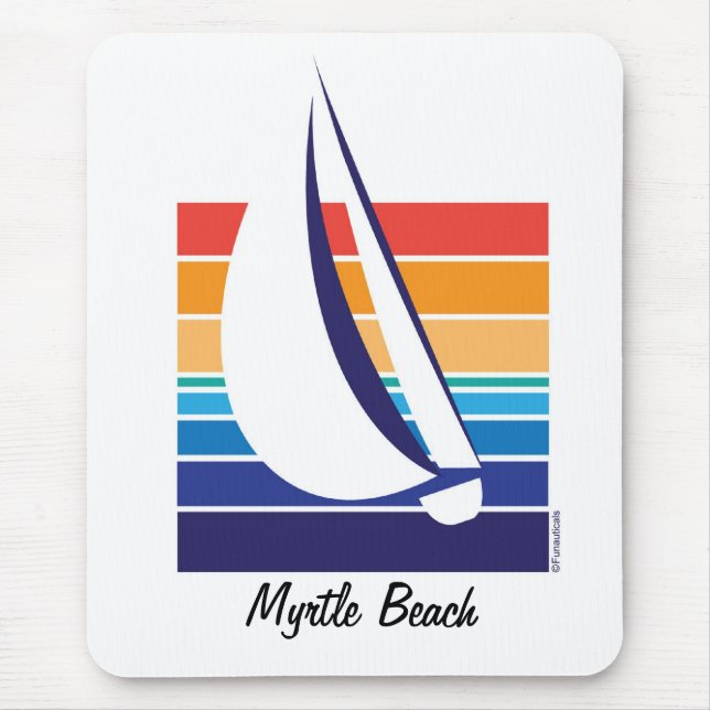 Boat Colour Square_Myrtle mousepad (Front)