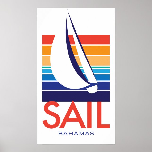 Boat Colour Square_SAIL Bahamas poster (Front)