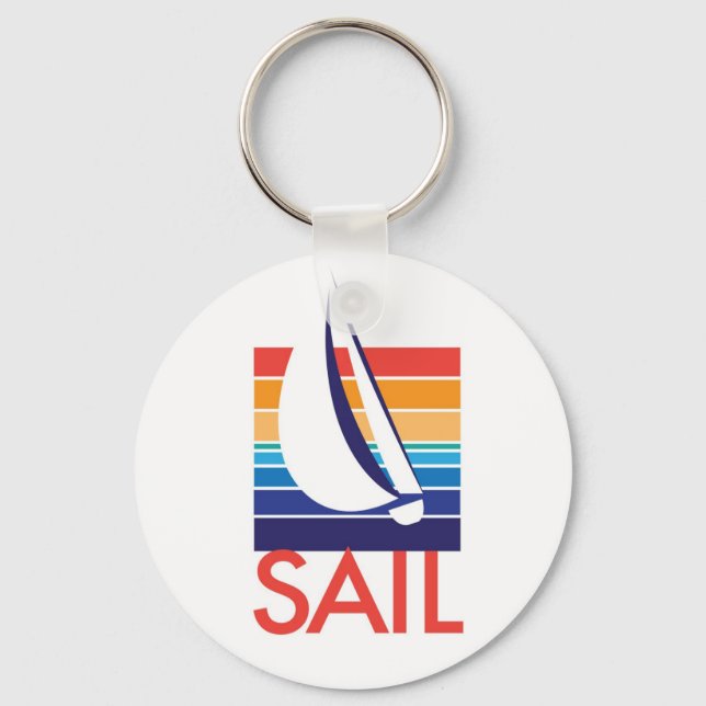 Boat Colour Square_Sail keychain (Front)