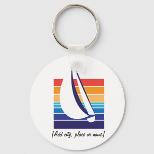 Boat Colour Square_Template keychain