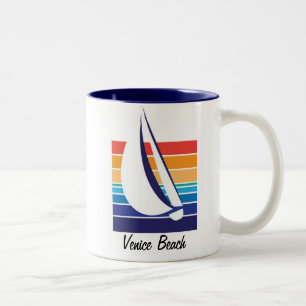 Boat Colour Square_Venice Beach Two-Tone Coffee Mug