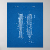 Boat Construction Patent - Blueprint