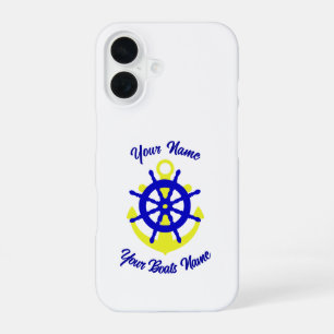 Boat crew anchor personalised iPhone 16 case