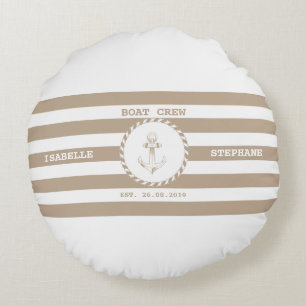 Boat Crew Brown Tyla Round Cushion